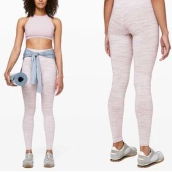 Lululemon Wunder Under High Rise Tight Heathered Purple Full On Luxtreme Size 10 - Picture 1 of 5